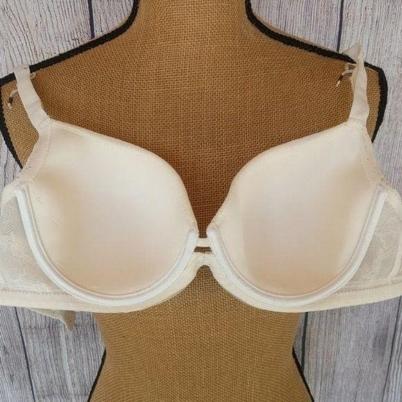 Selmark Women's Size 36C Ivory Floral Lace Lightly Lined Bra Underwire - Picture 7 of 8